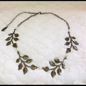 Plunder Bronze and Pearl Necklace